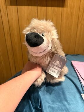 Disney Beige and Black Plush Dog Toy with Tag